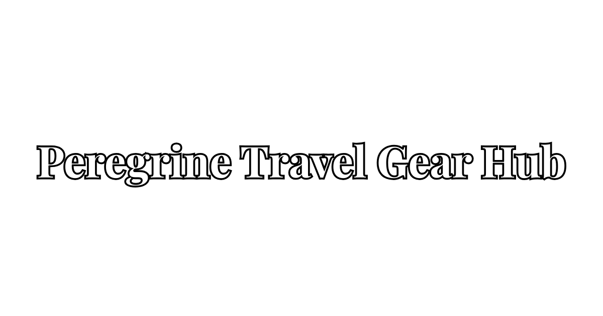 the peregrine travel gear hub text logo